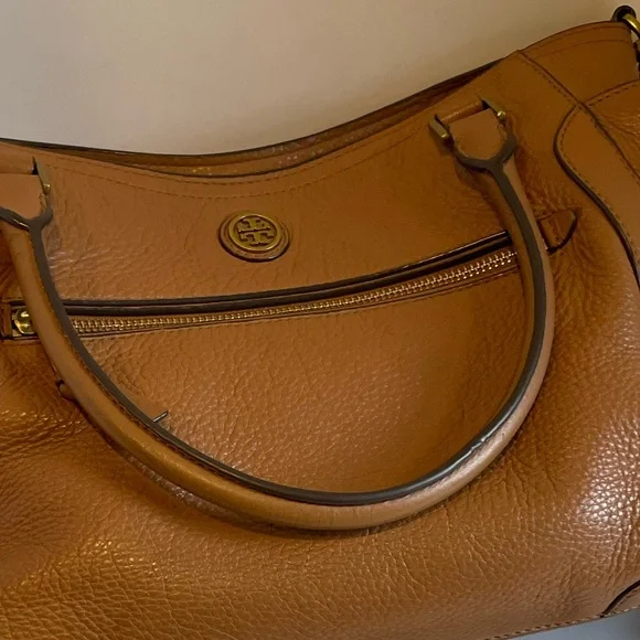 Tory Burch Large Frances Pebbled Leather Satchel - Picture 2 of 10